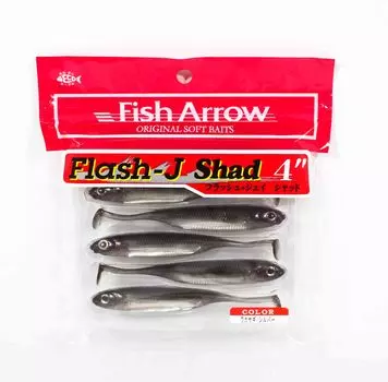 Мягкая приманка Fish Arrow Flash J Shad 4 дюйма, 6 шт. в упаковке #07 (2298)