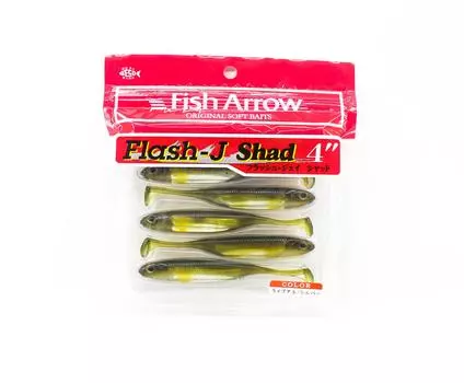 Мягкая приманка Fish Arrow Flash J Shad 4 дюйма, 6 шт. в упаковке #22 (2649)