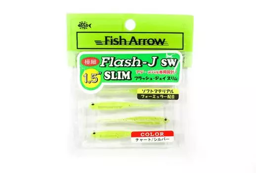Мягкая приманка Fish Arrow Flash J Slim SW 1,5 дюйма, 5 шт. в упаковке #102 (0295)