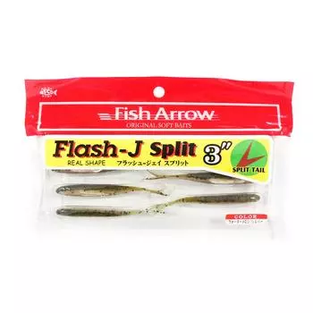 Мягкая приманка Fish Arrow Flash J Split, 3 дюйма, 7 шт. в упаковке #02 (3684)