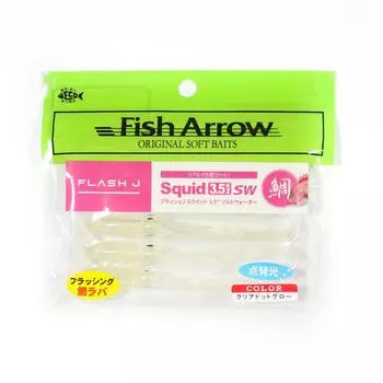 Мягкая приманка Fish Arrow Flash J Squid SW 3,5 дюйма, 5 шт. в упаковке #06 (3715)