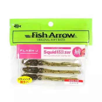 Мягкая приманка Fish Arrow Flash J Squid SW 3,5 дюйма, 5 шт. в упаковке #04 (3692)