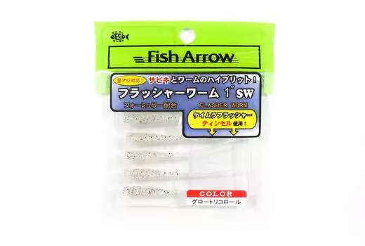 Мягкая приманка Fish Arrow Flasher Worm 1 дюйм, 6 шт. в упаковке #06 (0424)