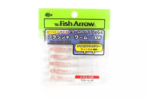 Мягкая приманка Fish Arrow Flasher Worm, 1 дюйм, 6 шт. в упаковке #05 (0417)
