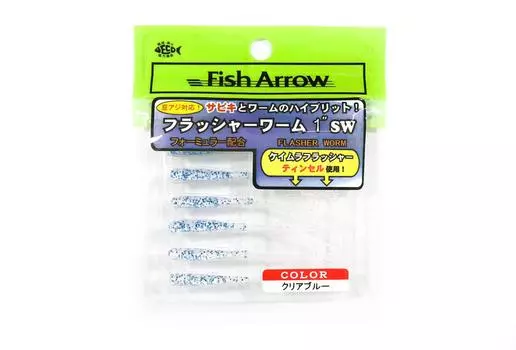 Мягкая приманка Fish Arrow Flasher Worm, 1 дюйм, 6 шт. в упаковке #04 (0400)