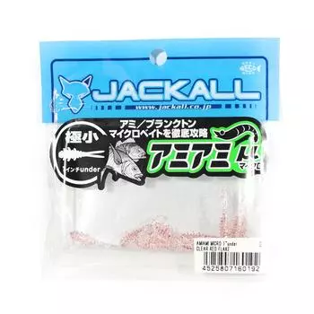 Мягкая приманка Jackall Amiami Micro до 1 дюйма, прозрачные красные чешуйки (0192)