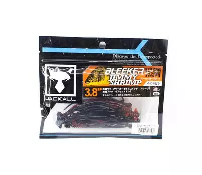 Мягкая приманка Jackall Bleeker Jimmy Shrimp 3,8 дюйма Red Belly Devil (7586)