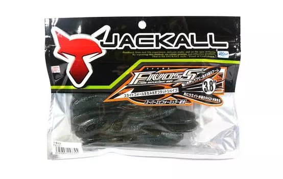 Мягкая приманка Jackall Fivoss 3,8 дюйма, 5 шт., бычок с зеленой тыквой (7345)