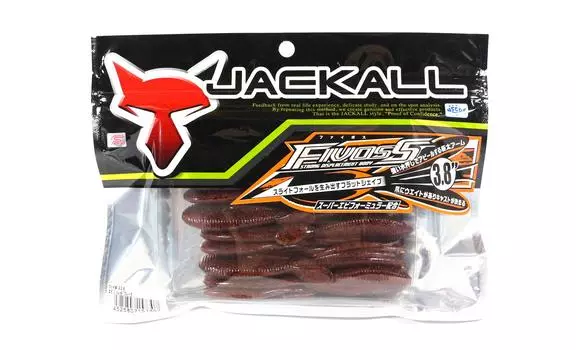 Мягкая приманка Jackall Fivoss 3,8 дюйма 5 шт. Ebimiso Red Flake (7307)