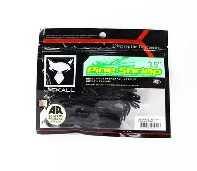 Мягкая приманка Jackall Pine Shrimp AR Custom 3,5 дюйма, черная синяя чешуйка (9416)
