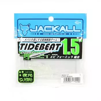 Мягкая приманка Jackall Tide Beat 1,5 дюйма Clear Glow Crush (0290)