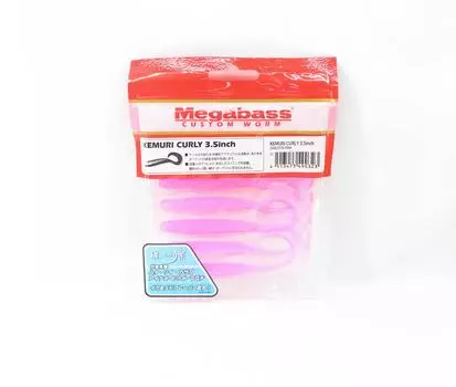Мягкая приманка Megabass Kemuri Curly 3,5 дюйма Zabuton Pink (0323)