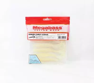 Мягкая приманка Megabass Kemuri Curly 4,5 дюйма, прозрачная голография (0484)
