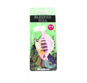 Мягкая приманка Megabass Sleeper Gill, 3,2 дюйма, 3/4 унции, розовая задняя жаберная насадка (8820)