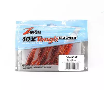 Мягкая приманка Zman Baby Goat 3 дюйма 6 шт. в упаковке Fire Craw (9436)