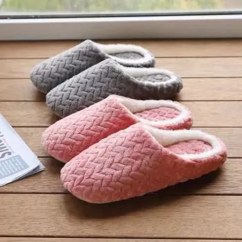 Мягкие домашние тапочки из хлопка, женские тапочки, зимние домашние легкие удобные тапочки для пар, тихие тапочки для спальни, домашние тапочки 36-37 темно-коричневого