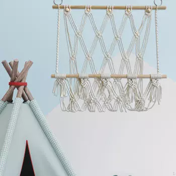 Мягкие игрушки-гамак, тканые вручную игрушки в стиле бохо, макраме, плюшевые игрушки, держатель, сетчатый гобелен для Style A