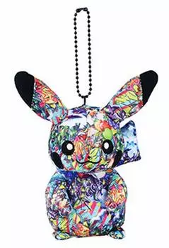 Мягкий брелок-талисман Pikachu Pokemon Center Shibuya Limited Graffiti Art Number-D Collaboration…