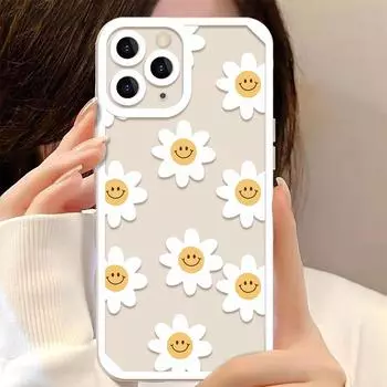 Мягкий чехол для Iphone 14 Plus, чехол с прозрачным цветком, Funda Iphone 12 13 11 Pro Max Mini 7 8 Plus Se 2022 2020 X Xr Xs Max, задняя крышка For iPhone SE 2020