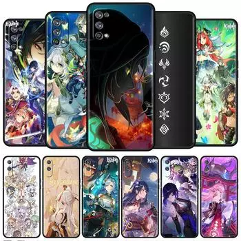 Мягкий чехол для Oppo Realme 8 C21Y C21 GT Neo 2 Pro 3 7 9 Pro 8i 6 C11 9i C35 C15 Master C12 C3, чехол для телефона Genshin Impact Funda Realme C11 2020