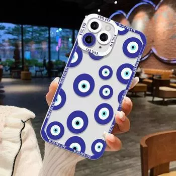 Мягкий чехол для телефона с узором «красные глаза» для iPhone 15 14 Pro 12 11 13 Pro Max XR XS X 12 Mini 7 8 15 Plus SE силиконовый противоударный чехол For iPhone 11
