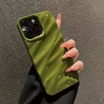 Мягкий чехол для телефона с волнистым узором карамельного цвета для iPhone 11 12 13 14 15 Pro Max X Xs Max XR 7 8 Plus SE противоударный чехол-бампер For iPhone SE2022