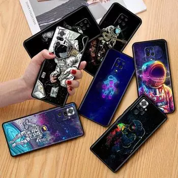 Мягкий чехол для телефона Xiaomi Redmi Note 10 9 11 Pro 10S 9S K40 8 9A 9C 9T 7 10C 8T, силиконовый чехол с изображением Вселенной, крутой астронавт Redmi Note 7