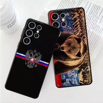 Мягкий чехол из ТПУ для Samsung Galaxy Note 20 Ultra 10 Plus 8 9 S22 S23 5g S20 S21 Россия, российские флаги, эмблема, чехол, броня Samsung Note 20