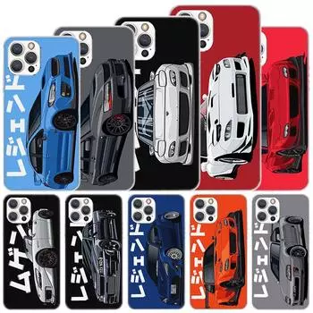 Мягкий чехол JDM Tokyo Drift Sports Car для iPhone 11 12 13 Mini 14 Pro Max Apple Phone Cover X XS XR SE 7 Plus 8 + 6 6S 5S Funda C iPhone 11