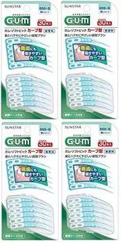 Мягкий изогнутый медиатор Sunstar gum, размер SSS-S, 30 шт. x 4 шт. [Оптовая закупка]