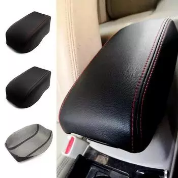 Мягкий кожаный чехол на подлокотник для Mazda 6 2006-2012 2013 2014 2015, автомобильный Стайлинг, центральный контрольный подлокотник, кожный чехол, наклейка, отделка чёрный