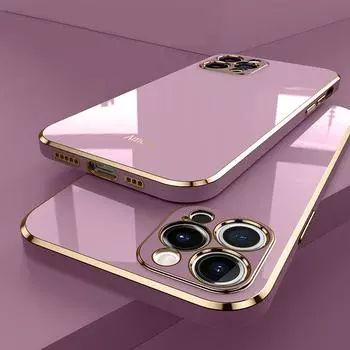 Мягкий силиконовый чехол для iPhone 15 14 11 12 13 Pro Max Mini Plus с классическим покрытием, однотонный гальванический защитный чехол для объектива For iPhone 11