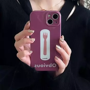 Мягкий силиконовый чехол Fork Pink Imd для Iphone 13 12 Promax 11 14 Pro Max, противоударный чехол для телефона Conque Jane for iphone 11PROMAX