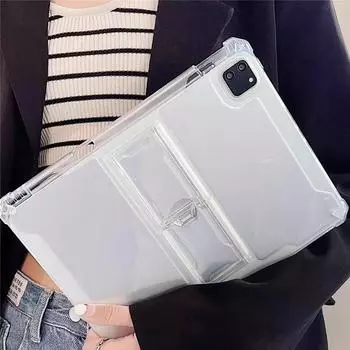 Мягкий силиконовый чехол из ТПУ для Xiaomi Pad 6 Pro Pad 5 5 Pro 11 дюймов с подставкой и держателем для карандашей Прозрачный защитный чехол Xiaomi Pad 6 Pro 11