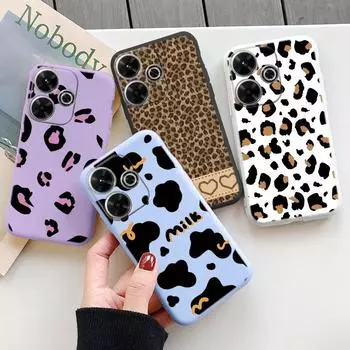 Мягкий силиконовый чехол с леопардовым узором для iPhone Xiaomi Redmi Note 13 14T 15 Samsung A55 A35 M35 S24 FE Huawei Honor Camera Защитный противоударный чехол Samsung Galaxy S9 Plus фиолетовый