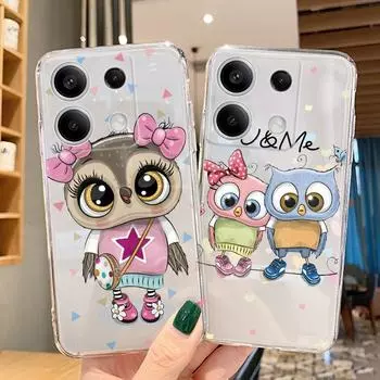 Мягкий силиконовый чехол с рисунком из мультфильма для Samsung A55 S24 Xiaomi Redmi Note 13 Pro 13C iPhone 15 Huawei Honor Realme Camera Защитный противоударный чехол Samsung Galaxy S20 FE