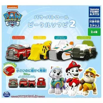 Мягкий виниловый набор из 2 видов машинок Щенячьего патруля Gacha Gacha Capsule Toy [4 (Полный Полный)]