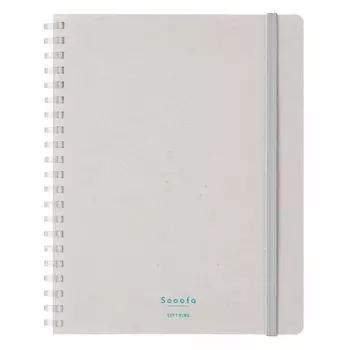 Мягкое кольцо KOKUYO Note Sooofa B6, деформированное, 4 мм, сетка, светло-серое - SE748S4-LM