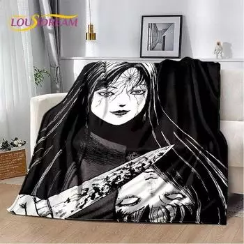 Мягкое плюшевое одеяло Junji Ito Tomie Kawakami Ghost, фланелевое одеяло для гостиной, спальни, кровати, дивана, чехол для пикника 3D 75x100cm (30x40inch)