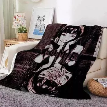 Мягкое плюшевое одеяло Junji Ito Tomie Kawakami Ghost, фланелевое одеяло для гостиной, спальни, кровати, дивана, чехол для пикника 3D 75x100cm
