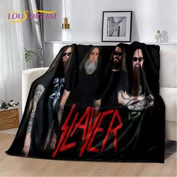 Мягкое плюшевое одеяло Slayer Heavy Metal Band, фланелевое одеяло, одеяло для гостиной, спальни, кровати, дивана, чехол для пикника, теплое детское одеяло 30x40in