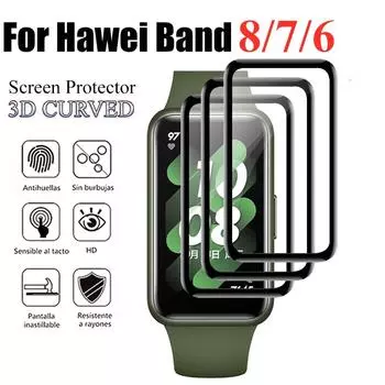 Мягкое стекло для Huawei Watch Fit 2 Smartwatch Защитная пленка для экрана Защитная пленка для Huawei Bnad 8 6 7 Pro Honor Band 6 Чехол-ремешок For Huawei band 7