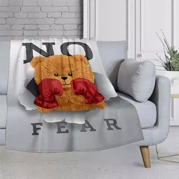 Мягкое тонкое одеяло Little Bear, летнее фланелевое одеяло, портативное тонкое одеяло для гостиной, одеяло для пикника с защитой от катышков 76x102cm(30x40in)