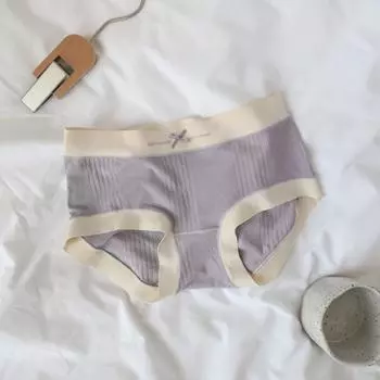 Мягкое женское нижнее белье из хлопка Naked Thread средней талии с треугольными чашечками Sensation Grass антибактериальные трусики без следов L