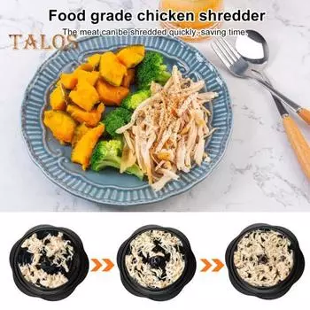 Мясорубка Машина для измельчения курицы Пресс-контейнер для пищевых продуктов Эффективный пресс для бургеров для равномерно толстых котлет Универсальный измельчитель курицы для чёрный