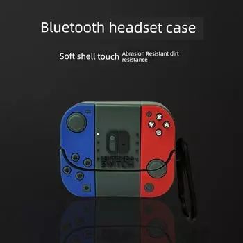 Mqt52 Bluetooth Headset Protective Cover Charging Bin Protective Case Cartoon Cute Silicone Stylish Creative Protective Cover Transparent Box Children Magic sound MQT52 Game Machine-Collection Hook