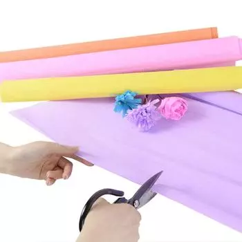 Мятая цветочная упаковка Скрапбукинг DIY Упаковочный материал Оберточная бумага Креповая бумага Букетная бумага