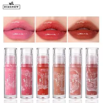 Мраморная зеркальная глазурь для губ Water Tender Lip Texture Essence Curing Lip Film Honey Waterproof Easy Color Lip Gloss 01#