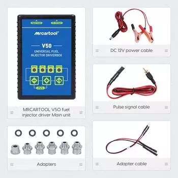 MRCARTOOL V50 Тестер топливных инжекторов Очиститель Дизель Бензин DIY Наборы инструментов для очистки Адаптер для инжекторов GDI Для AUTOOL CT150 CT160 CHINA