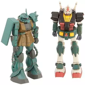 МС В ДЕЙСТВИИ!! RX-78 Gundam против MS-06F Иллюстрация Заку II Окавары, вер.